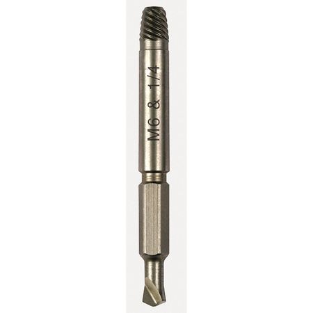Alden Drill/Extractor Tool, #4 Size, 1/4 In Cap 2367P