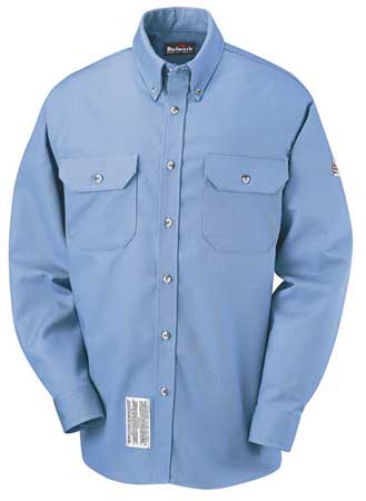 VF IMAGEWEAR FR Long Sleeve Shirt, Blue, XLT, Button SLU2LB LN XL