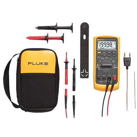 FLUKE Digital Multimeter Kit, 1,000 Max. AC Volts, 1,000 Max. DC Volts, 10 Max. AC Amps, 10 Max. DC Amps FLUKE-87-5/E2 CWG