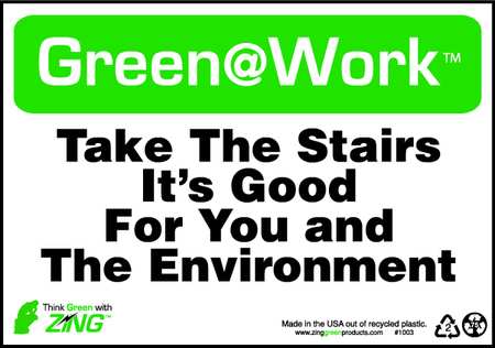 ZING Environmental Awareness Sign, 7 x 10In, 1003 1003