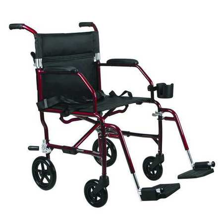 FIRST VOICE Transport Chair, 250 lb, 19 In Seat MDS808200