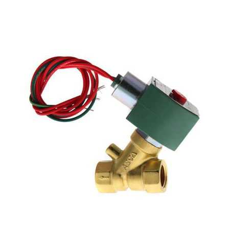 REDHAT 240V AC Brass Solenoid Valve, Normally Closed, 1/2 in Pipe Size 8210G015