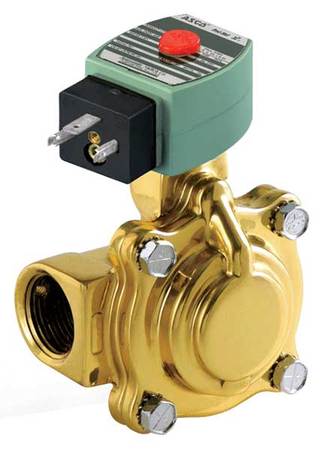 Redhat 120V AC Brass Solenoid Valve, Normally Closed, 1 in Pipe Size SC8210G054