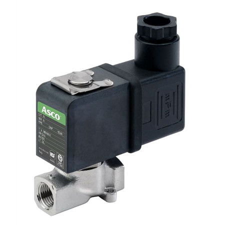 ASCO 120V AC Stainless Steel Solenoid Valve, Normally Closed, 1/8 in Pipe Size SC8256B046V