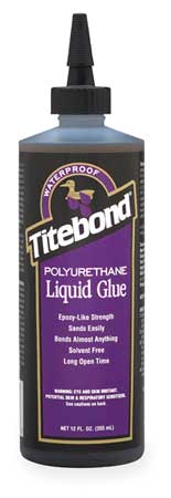 Titebond Wood Glue, Polyurethane Series, Brown, 12 fl oz, Bottle 2300