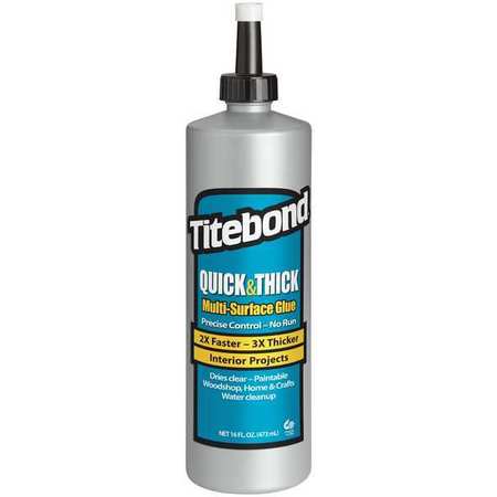 Titebond Floor Adhesive, Quick and Thick Series, Light Tan, 24 hr Full Cure, 28 oz, Cartridge 2404