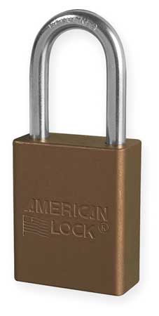American Lock Lockout Padlock, KA, Brown, 1-7/8"H A1106KABRN54331