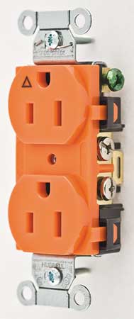HUBBELL 15A Duplex Receptacle 125VAC 5-15R OR IG15CR