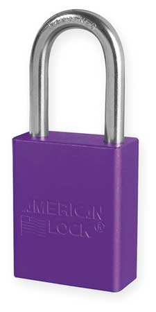 American Lock Lockout Padlock, KD, Purple, 1-7/8"H A1106PRP