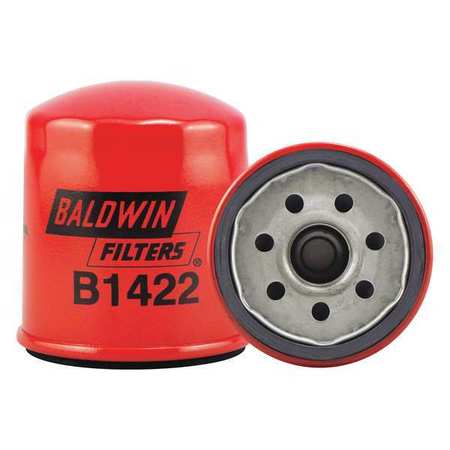BALDWIN FILTERS Oil Filter, Spin-On, 3-1/2"x3-1/32"x3-1/2" B1422