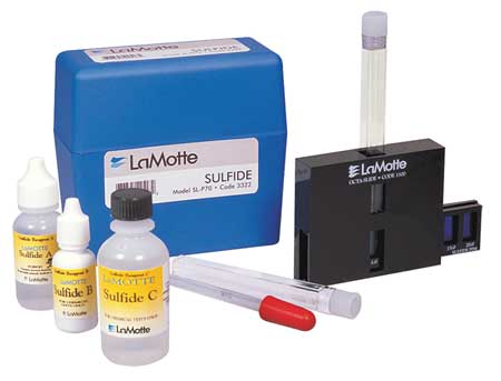 LAMOTTE Water Testing Kit, Sulfide, 0.2 to 20 PPM 4456-01