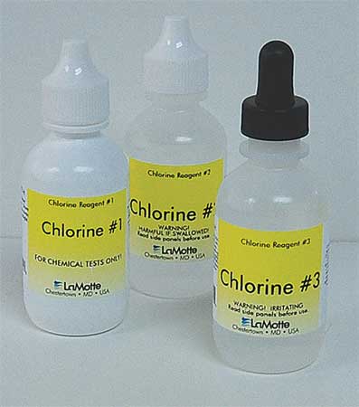 LAMOTTE Reagent Refill, Chlorine, 0 to 200 PPM R-4497