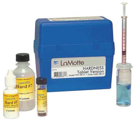 LAMOTTE Water Testing Kit, Hardness, 0 to 200 PPM 4482-LI-02