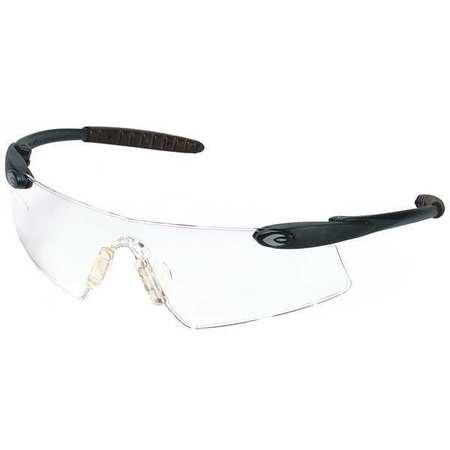 CONDOR Safety Glasses, Persuader Series, Anti-Scratch, Frameless, Black Arm, Clear Lens 4EY98