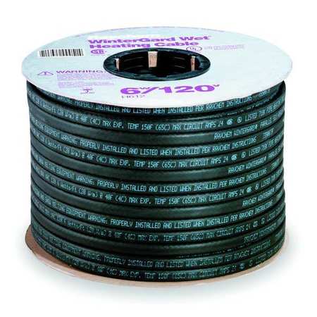 Raychem Electric Heating Cable, 120VAC, 250 ft Length 734921-000