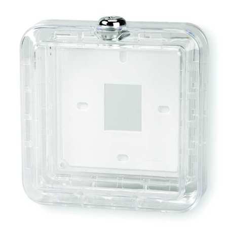 ZORO SELECT Universal Thermostat Guard, Off-White, Plastic 4E644