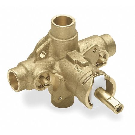 Moen Pressure Balancing, Tub and Shower Valve, Brass 2570