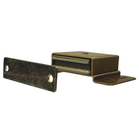 MONROE PMP Magnetic Catch, Pull-to-Open, 34 lb., Brass 4FCV7