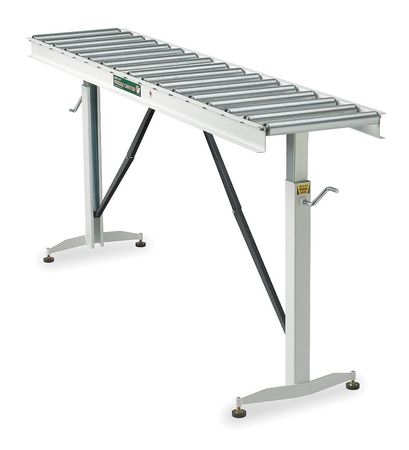Zoro Select ConveyorTable, 17 Rollers, 13In.Btwn Frame HRT-70