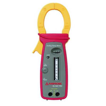 Amprobe Clamp Meter, Rotary Scale, 1,000 A, 1.9 in (48 mm) Jaw Capacity, Cat IV 600V Safety Rating RS-1007 PRO