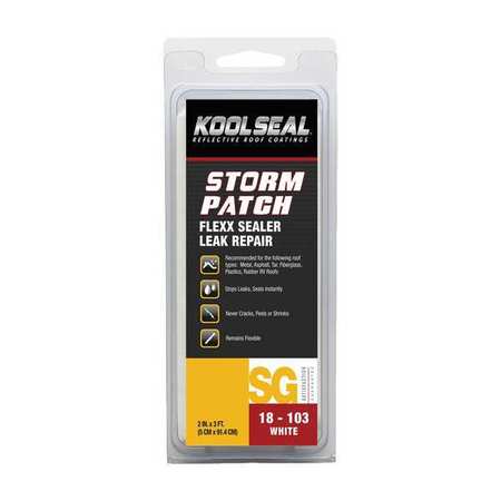 KOOL SEAL Leak Repair Strip, 2 in x 3 ft, Roll, Gray, Storm Patch KS0018103-99