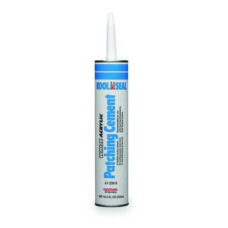KOOL SEAL Acrylic Patching Cement, 10.5 oz, Cartridge, White, Storm Patch KS0085100-01