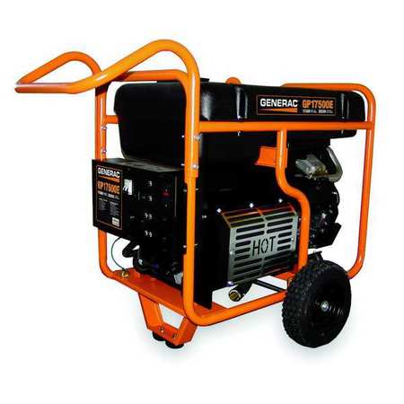 Generac Portable Generator, Gasoline, 17,500 W Rated, 26,250 W Surge, Electric Start, 120/240V AC 5735