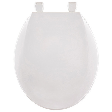 CENTOCO Toilet Seat, With Cover, Plastic, Round, White GR1200BP8-001