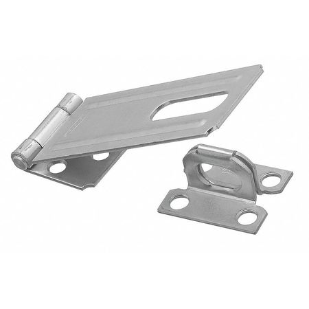 NATIONAL HARDWARE Hasp, Fixed, Steel, Zinc Plated, 4-1/2 In. L 4FWD2