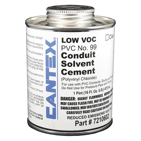 CANTEX Cement, Low VOC, 16 Oz, Clear 7210602