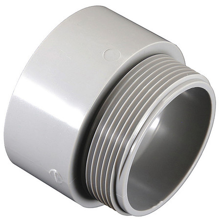 CANTEX Male Adapter, 2 In Conduit, PVC, 2-1/8 In L 5140108