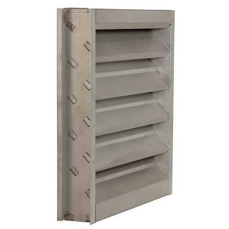 Dayton 5NKK9, Door Louver 14-1/4 H 14-1/8 W Aluminium