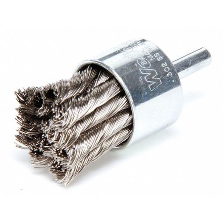 WEILER Knot Wire End Wire Brush, Stainlesss Steel 90195