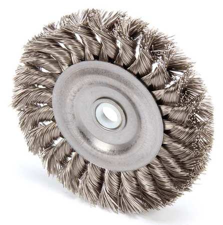 Weiler Twist Wire Wheel Wire Brush, Arbor, 4" 93391