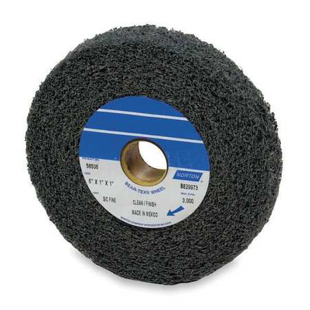 NORTON ABRASIVES Convolute Wheel, Clean/Finish, 6x2x1, MED 66261058510