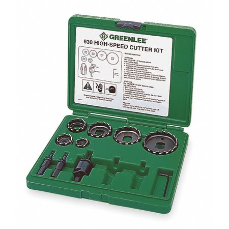 Greenlee Hole Cutter Kit, 9 PC 930