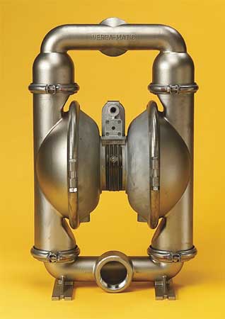 VERSA-MATIC Double Diaphragm Pump, Stainless steel, Air Operated, Santoprene E3SA6X660C-ATEX