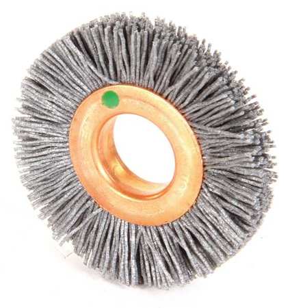 WEILER Wire Wheel Wire Brush, Arbor, 2", 7/16" W 97528