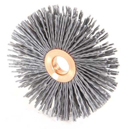 WEILER Wire Wheel Wire Brush, Arbor, 3", 1/2" W 97529