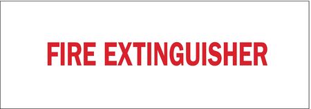 BRADY Fire Extinguisher Sign, 3 1/2 in Height, 10 in Width, Polyester, Rectangle, English 85256