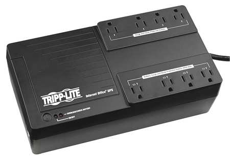 Tripp Lite UPS System, 550VA, 8 Outlets, Desktop/Tower, Wall, Out: 110/115/120V AC , In:120V AC INTERNET550U