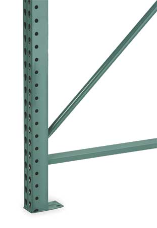 STEEL KING Pallet Rack Frame 42"W x 42"D x 144"H, Green RTFBG042144F01VG