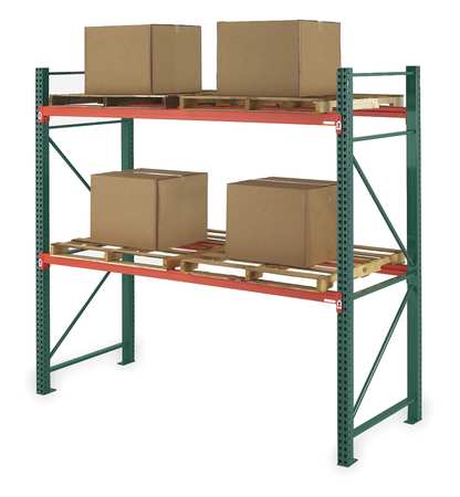 Steel King Upright Frame, Teardrop, Roll Formed Style, 120 in H, 3 in W, 48 in D, Vista Green RTFAG048120F01VG