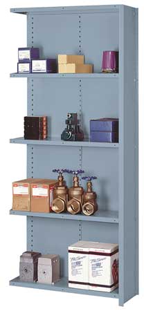 LYON Metal Shelving, 12"D x 36"W x 84"H, 5 Shelves, Steel DD8037X