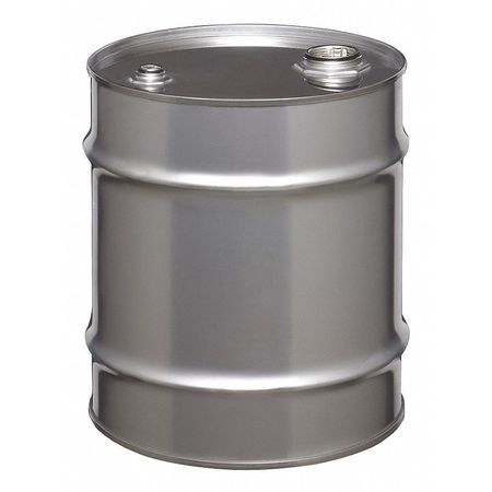 Zoro Select Closed Head Transport Drum, 304 Stainless Steel, 55 gal, Unlined, Silver ST5503