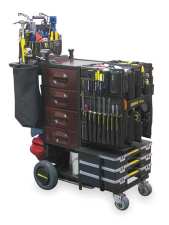 Mobile Shop Complete PM Cart with Vise & Complete Tool Bag, No Drill MS-CPMC-ND