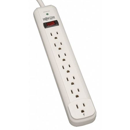 TRIPP LITE Surge Protector Strip, 7 Outlet, White TLP712