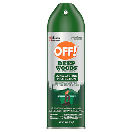 Off 6 oz Aerosol Outdoor Insect Repellent, 25% DEET Concentration 334689