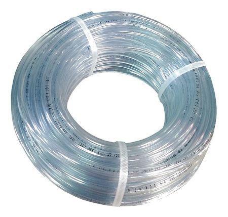 ZORO SELECT Tubing, 30 psi at 70F, 100 ft., Shore A73 4HL99
