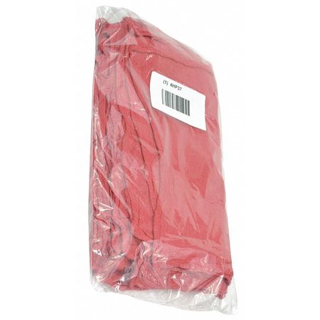 Zoro Select New Cotton Shop Towels 12" x 12", Red, 25PK 21820